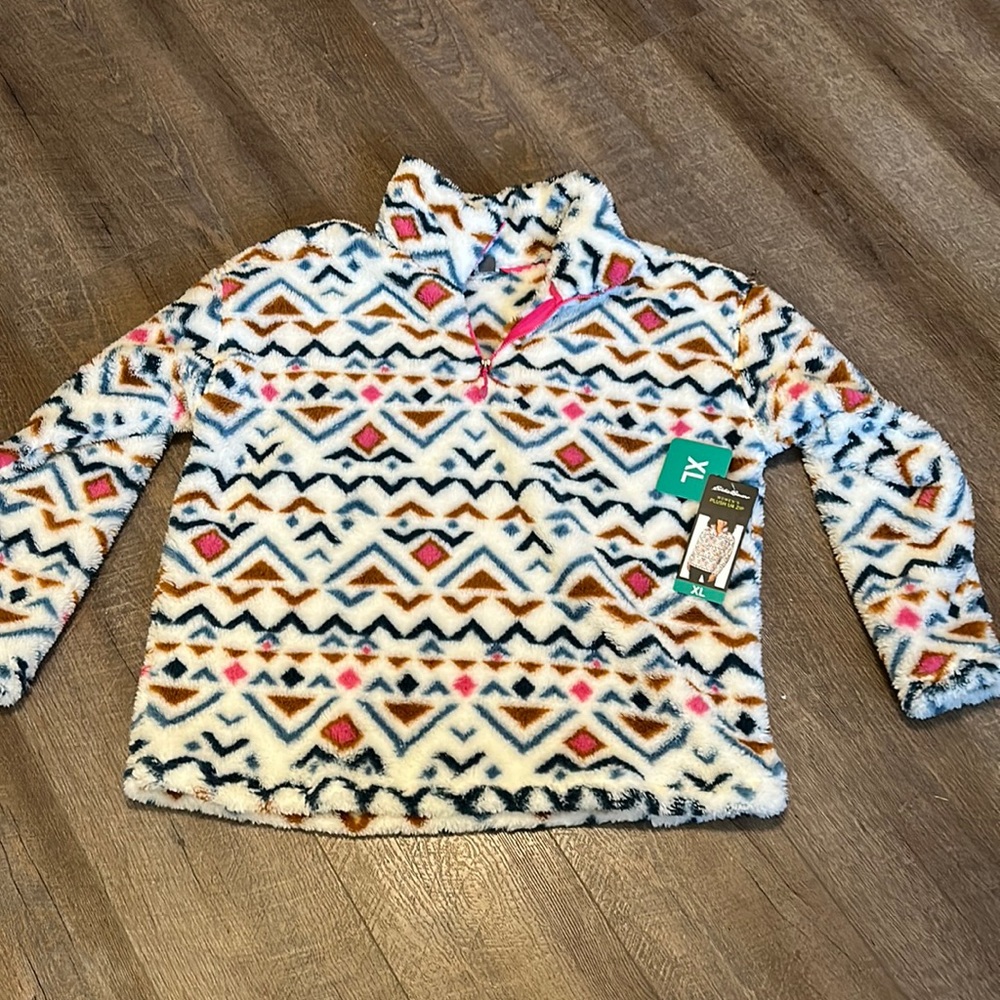 NWT Eddie Bauer plush quarter zip